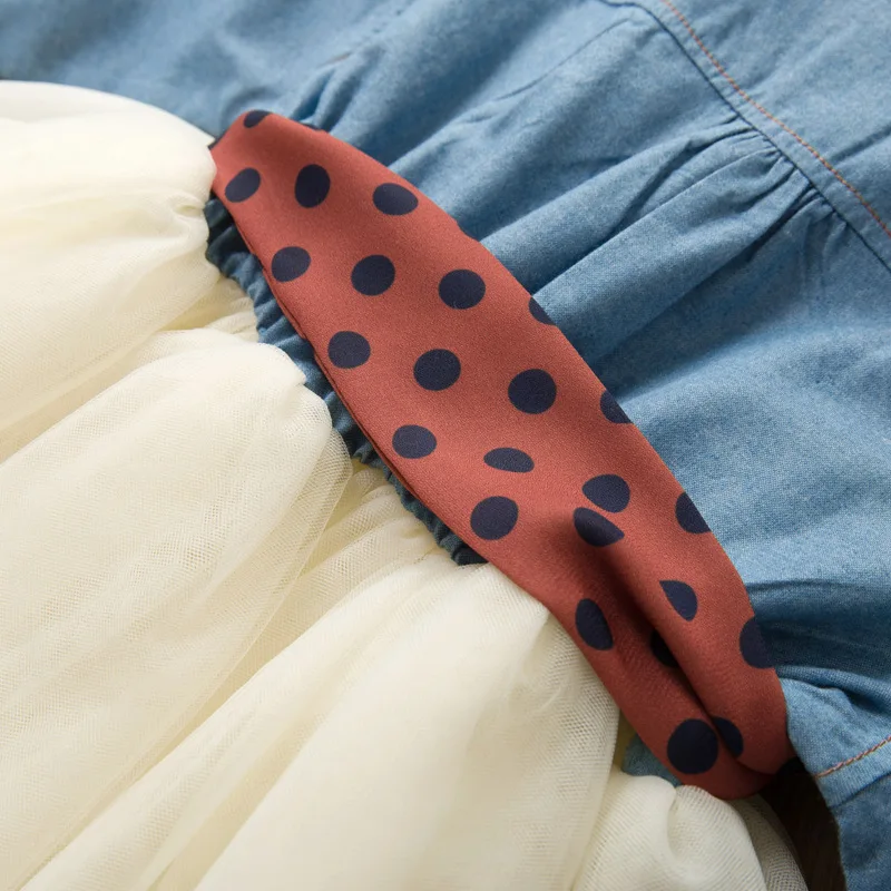 Baby Mädchen Langarm Tutu Mesh Kleider Frühling Kleinkind Polka Dot Bogen Party Prinzessin Junge Kinder Kleidung Einfache kinder Kostüm – Detail 5