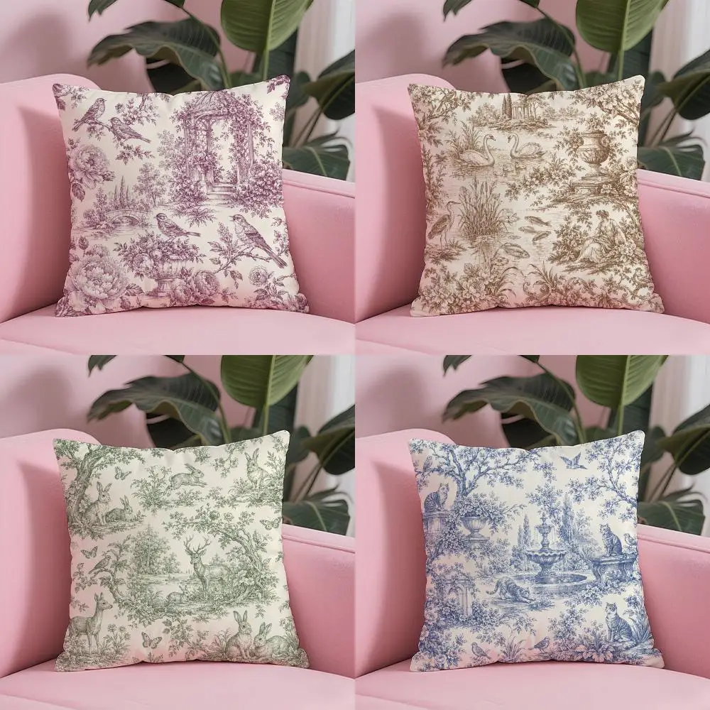 Porcelain Cat Animals Cushion Cover Sofa Cushion Cover Personalized Gift Living Room Home Decor Pillow