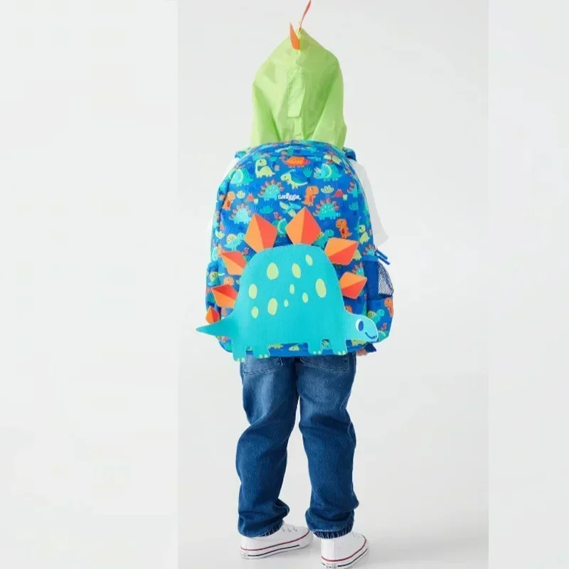 Genuine Australian Smiggle Blue Dinosaur Backpack, Medium Hat Backpack, Children'S Backpack, Suitcase, Juice Cup, Straw Cup