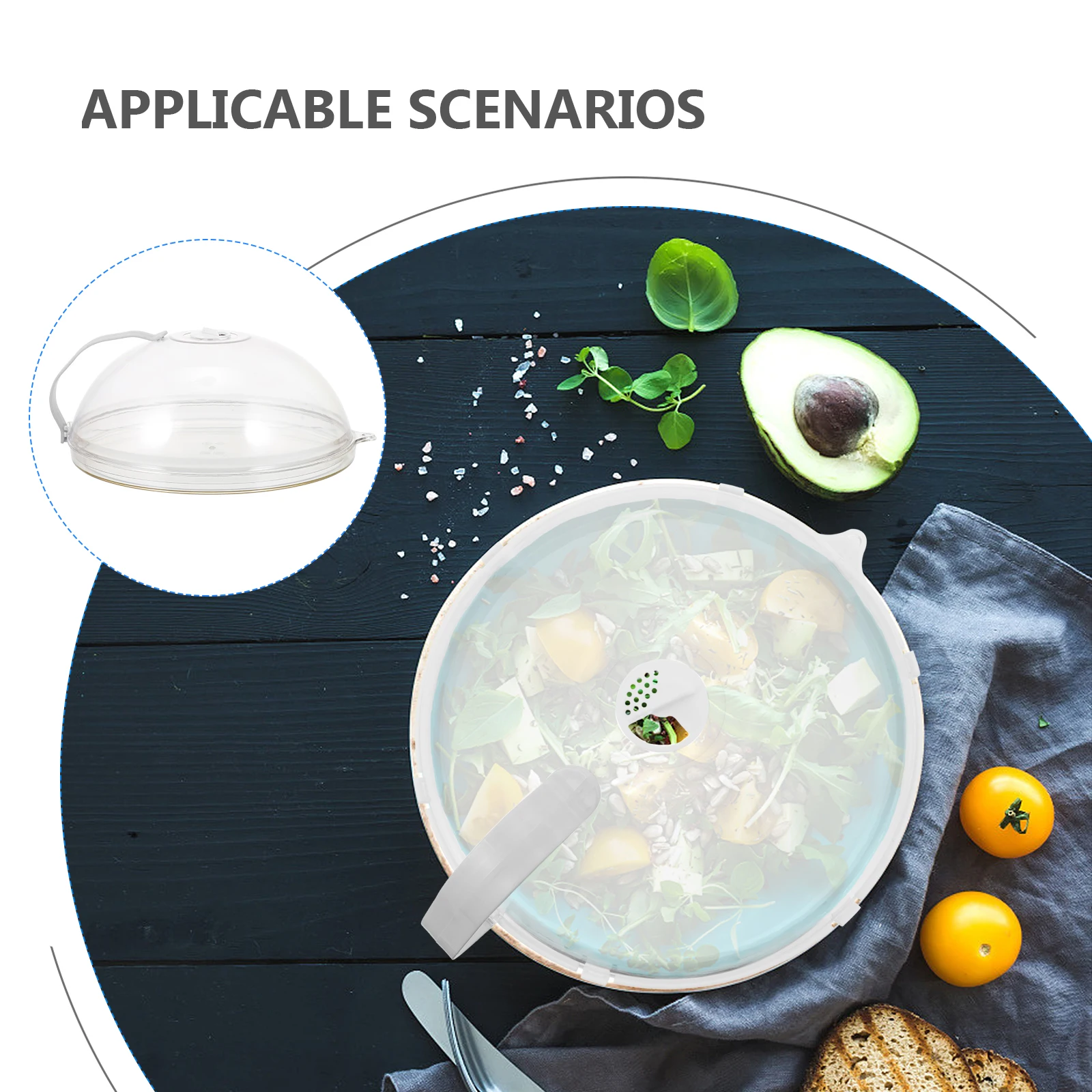 

Microwave Food Cover Splatter Guard Plate Oven Protector Dish Lid PP Material Long Life Steam Contained Reheating Easy