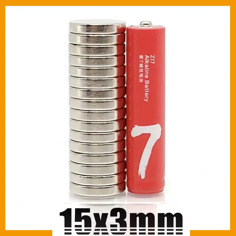 15x3mm 5/10/20/50/100/200/500pcs Small Round Magnetic Super Powerful Magnet Dia 15mm X 3mm 15x3mm Neodymium Disc Magnets 15*3