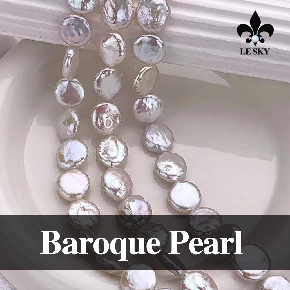 

36cm Natural Freshwater Pearl Beads Round Pearl Loose Spacer Beaded for Making DIY Jewerly Necklace Bracelet Earrings 13-15mm