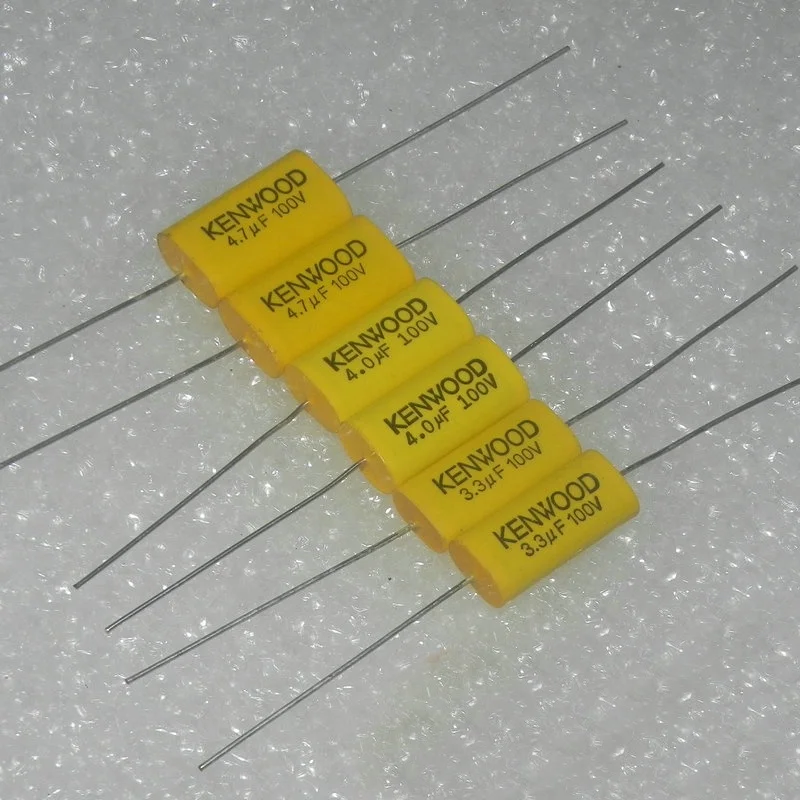 2PCS KENWOOD 100V 3.3uf 100V 4uf 100V 4.7uf Audio Dedicated Frequency Divider Polarized Capacitor