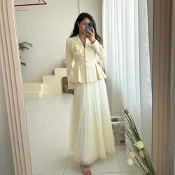 Customized High Quality Jersey Flower Button Pleat A-line V-neck Midi Dresses Homecoming Dresses Classic Exquisite Modern Style