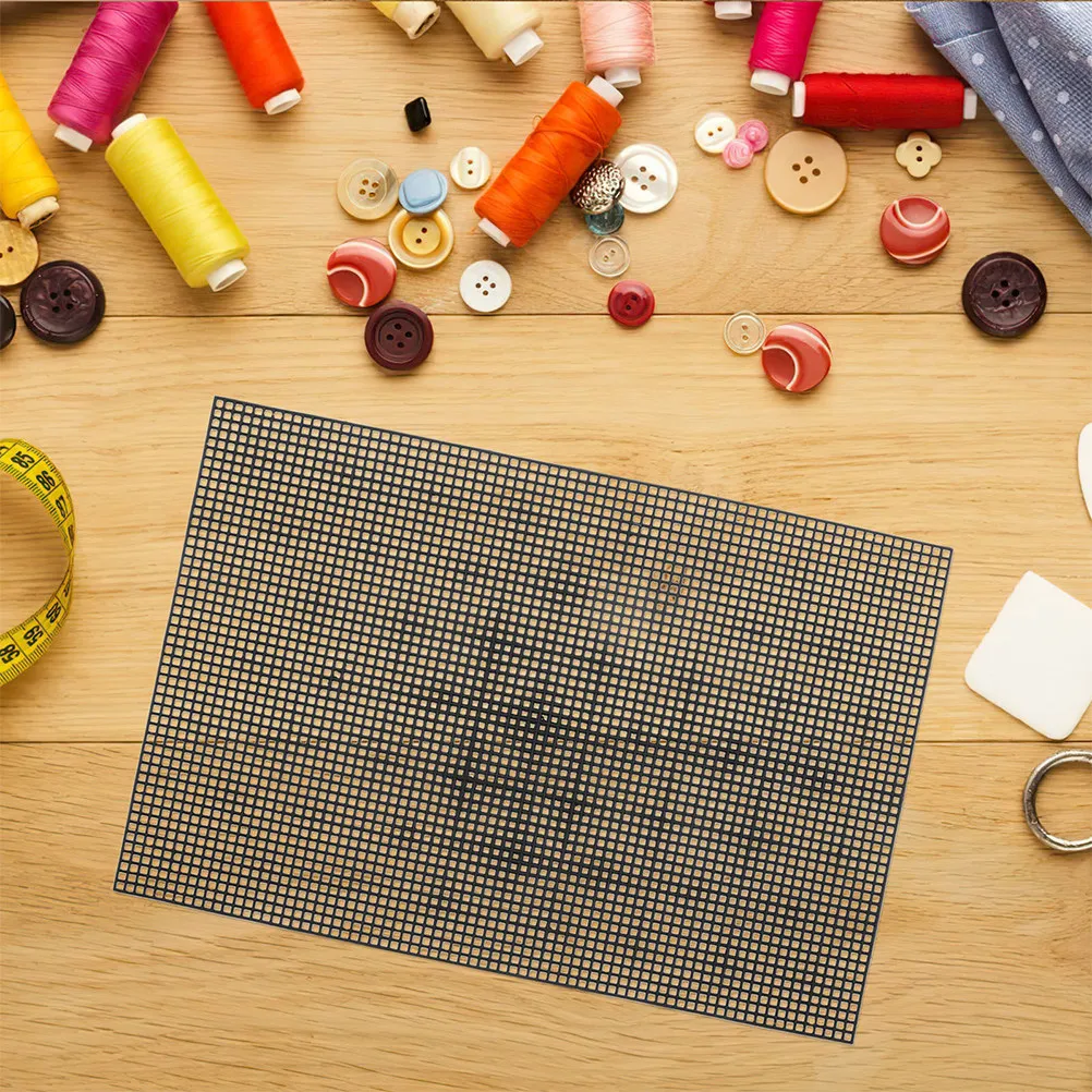 6Pcs 30x20cm Plastic Canvas Sheets for Cross Stitch Embroidery Hand Stitching DIY Crafts Rigid Mesh Pad Perforated Grid