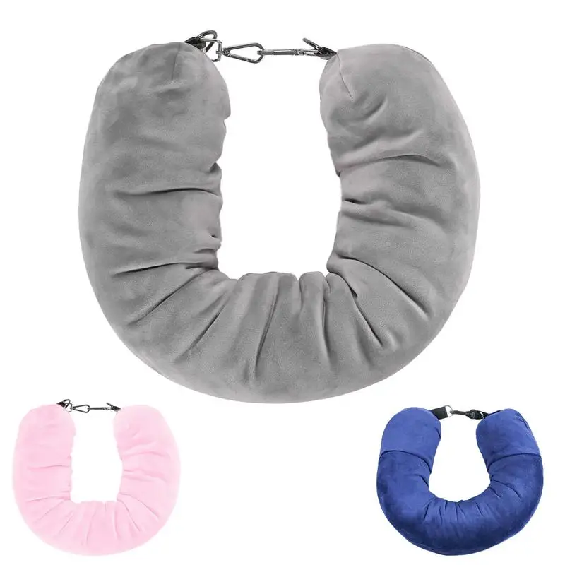 Stuffable Neck Pillow for Travel Portable Space Saving  Multifunctional U-shaped Pillow Outdoor Soft Skin-Friendly Neck Pillow