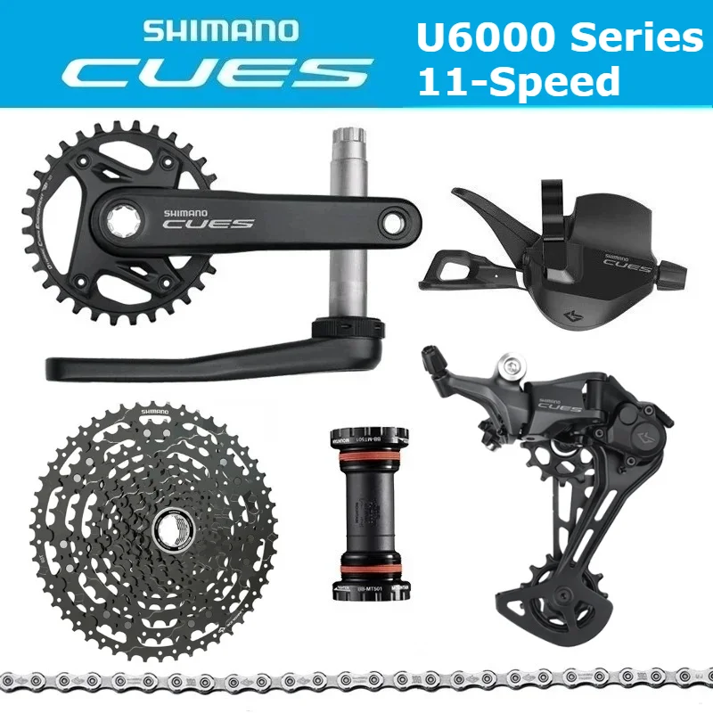 

SHIMANO CUES U6000 1X11Speed Groupset Shift Lever Rear Derailleur Crankset LG400-11 50T Cassette LG500 Chain Original Bike Parts