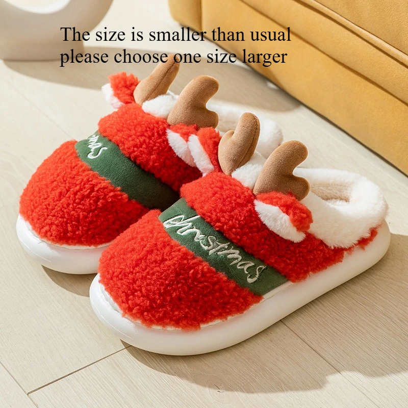 

New Winter Lovely Women Slippers Girls Fashion Flowers Home Slides Couples Soft Seagulls Flat Sandals Men Christmas Flip Flops