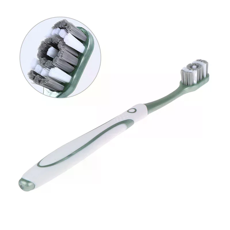 

1pc Toothbrush Whiten Tooth Super Hard Bristles Cross Remove Tongue Plaque Bacteria Stains Dental Oral Care