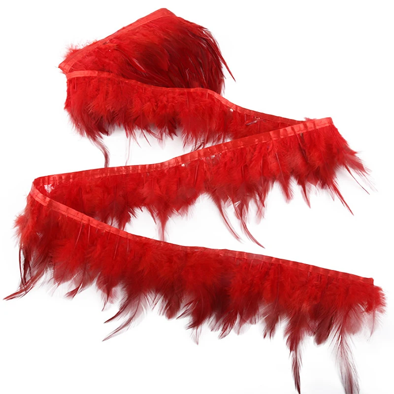 

100cm Feather Hem Trimmings Handmade DIY Sewing Decorative Jewelry Clothing Accessories Multiple Colors Fabric Supplies