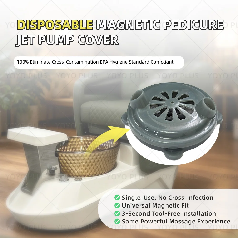 

Single-use Only Pipeless Magnetic Jet Head Cover for Salon Pedicure Chair Sink Surfing Massage SPA Jet Pump Accessories