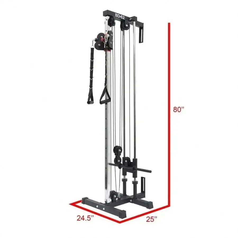 Gym Weight Machine Wall Mounted Cable Station Arm Pulley Tower