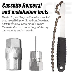 LEBYCLE Bicycle Cassette Flywheel Remover Sprocket Extractor Bike Upgrade Rotor Lockring Removal Wrench Chain Whip Repair Tools