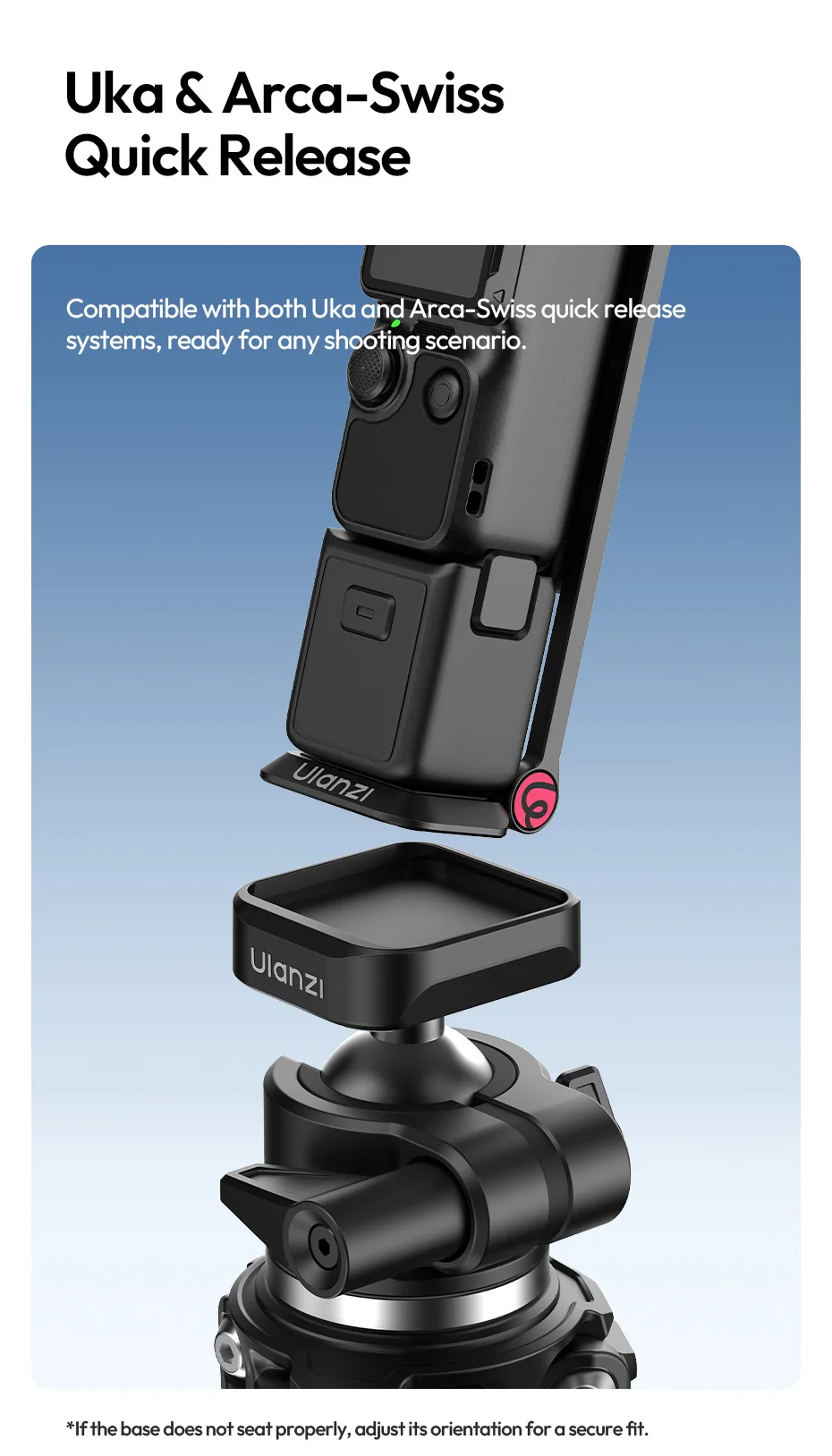 � Ulanzi MA66 Magnetisches Schnellwechsel-Stativ für DJI Pocket 4/4p/3, faltbarer Selfie-Stick-Griff-Stativ mit verstecktem Haken für Reisen – Detail 13