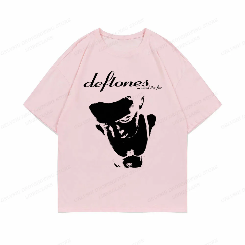 Japanese anime Deftones T-shirt Men's and Women's Cotton T-shirt Comfortable Street Top Fashion Harajuku T-shirt Y2k Clothing