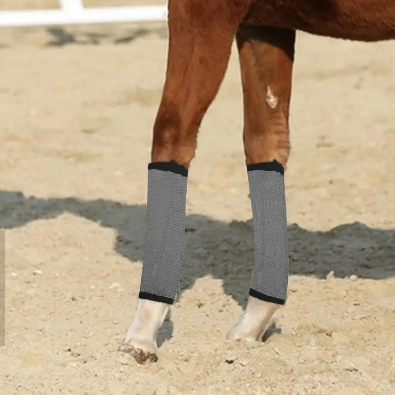 Botas de mosca reutilizables para caballos, 4 piezas, minimiza la fatiga de las piernas