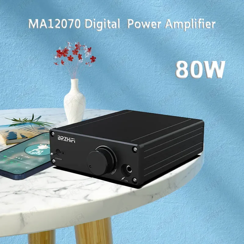 80W 2 Channel Infineon MA12070 Digital Stereo Home Audio Power Amplifier Hifi High End Amp for Sound Speakers System Amplifiers