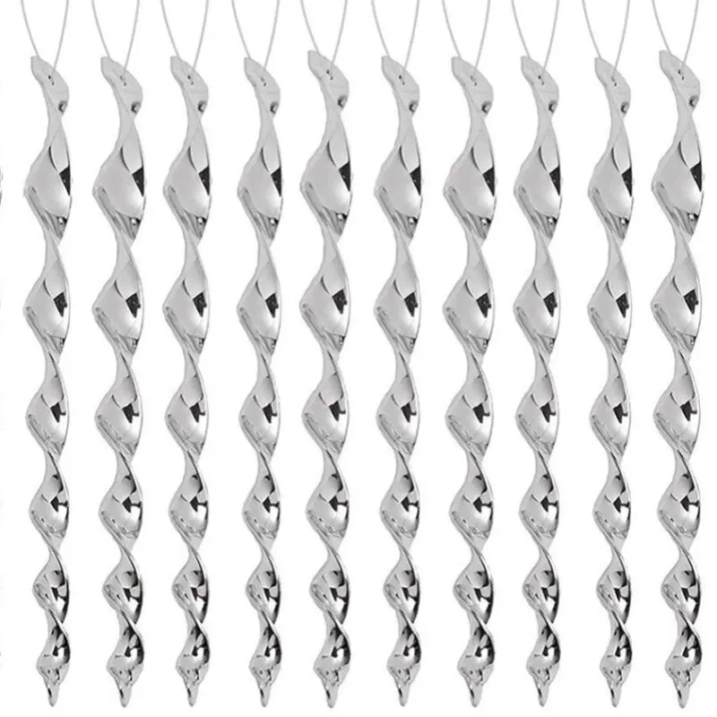 Bird Wind Twisting Scare Rods Reflective Ornamental Spiral Device, Set of 10, Keep Birds Away