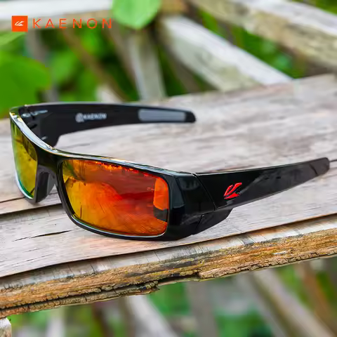 KAENON Men's Fishing Sunglasses All Black Shades With Original Box 2026 New Arrivals Hot Selling Fashion Glasses UV400