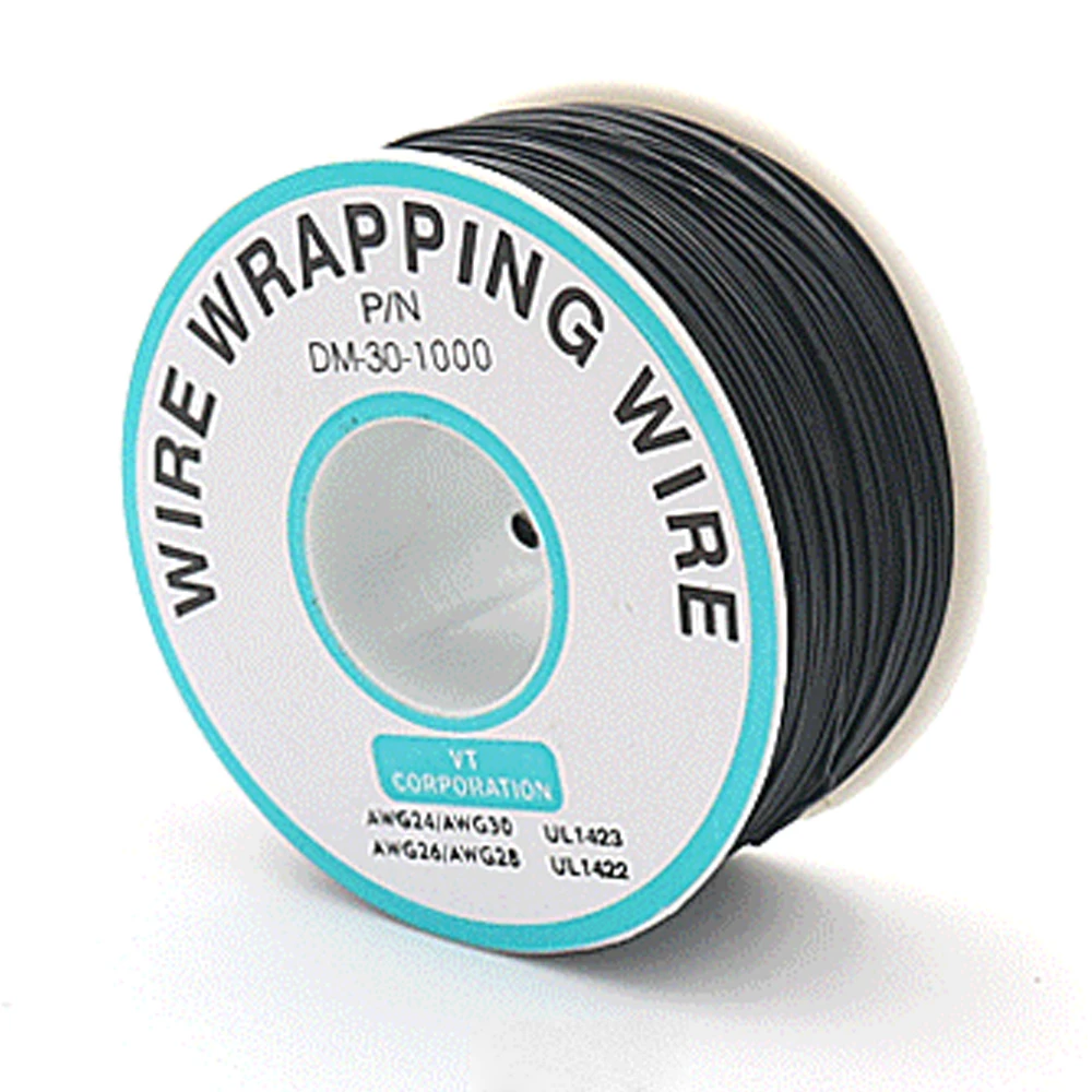 250M 30AWG Wire Cable 8 Color PCB Soldering Fly Iine Breadboard Jumper Colored Insulation Wrap Cable Tinned Pure Copper