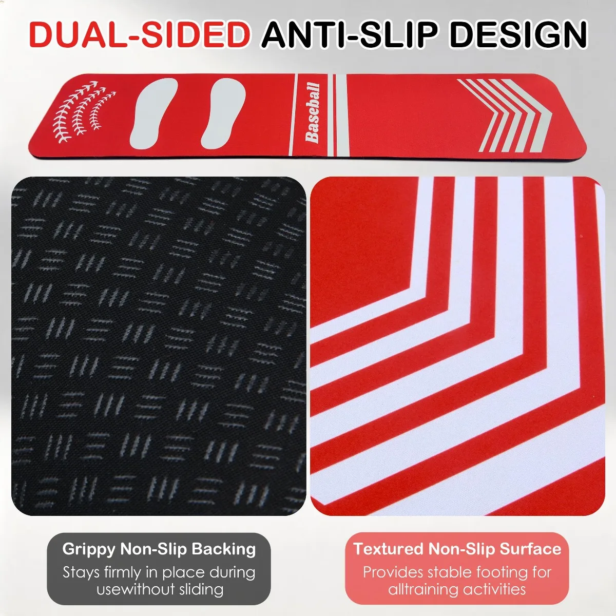 Baseball Training Mat Non-slip and Wear-resistant Shock-absorbing Baseball Softball Outdoor Pitching Hitting Training Floor Mat