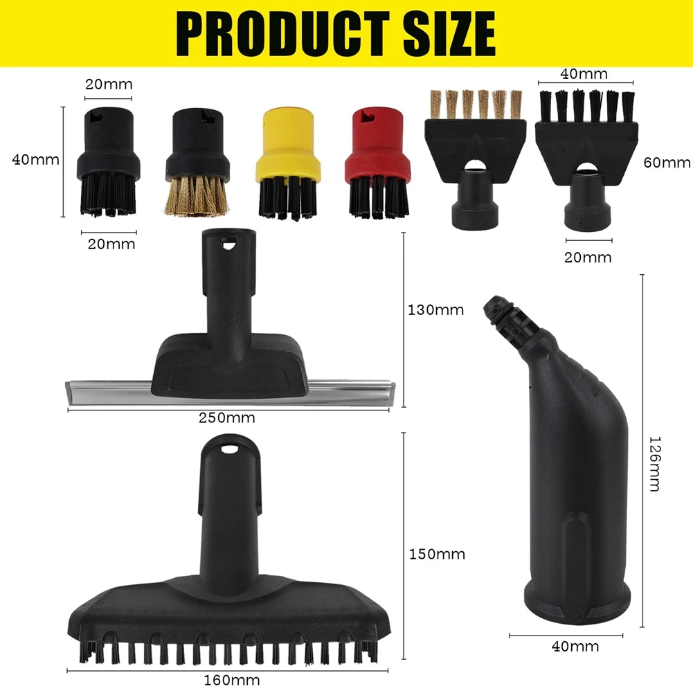 SANQ para accesorios de Limpiador a Vapor Karcher, cepillo redondo, escurridor de Ventanas, para Karcher SC1 SC2 SC3 SC4 SC5