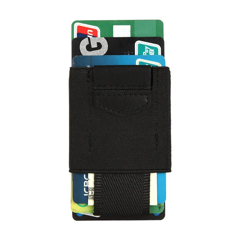 Super Slim Elastic Card Holder Credit Card Case Minimalist Wallet Leather Coins Purse for Men Women Pocket Men Wallets