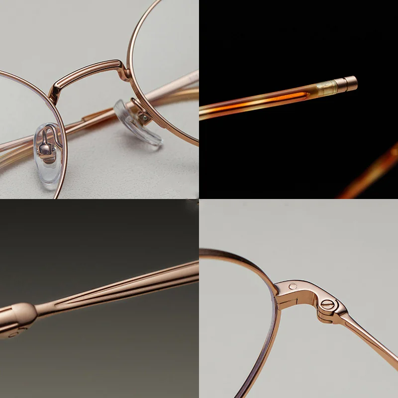 Ultra Light Comfortable Pure Titanium Glasses Optical Lenses with Recipe Prescription Glasses Women Myopia Reading Eyeglasses