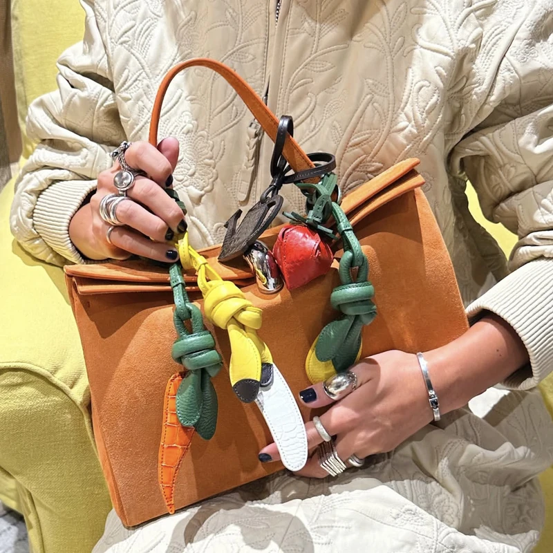 Fashion Brand Bags Accessories For Handbag Purse 2026 New In PU Fruit Vegetable Shapes Luxury Designer Charms Ornaments Shoulder