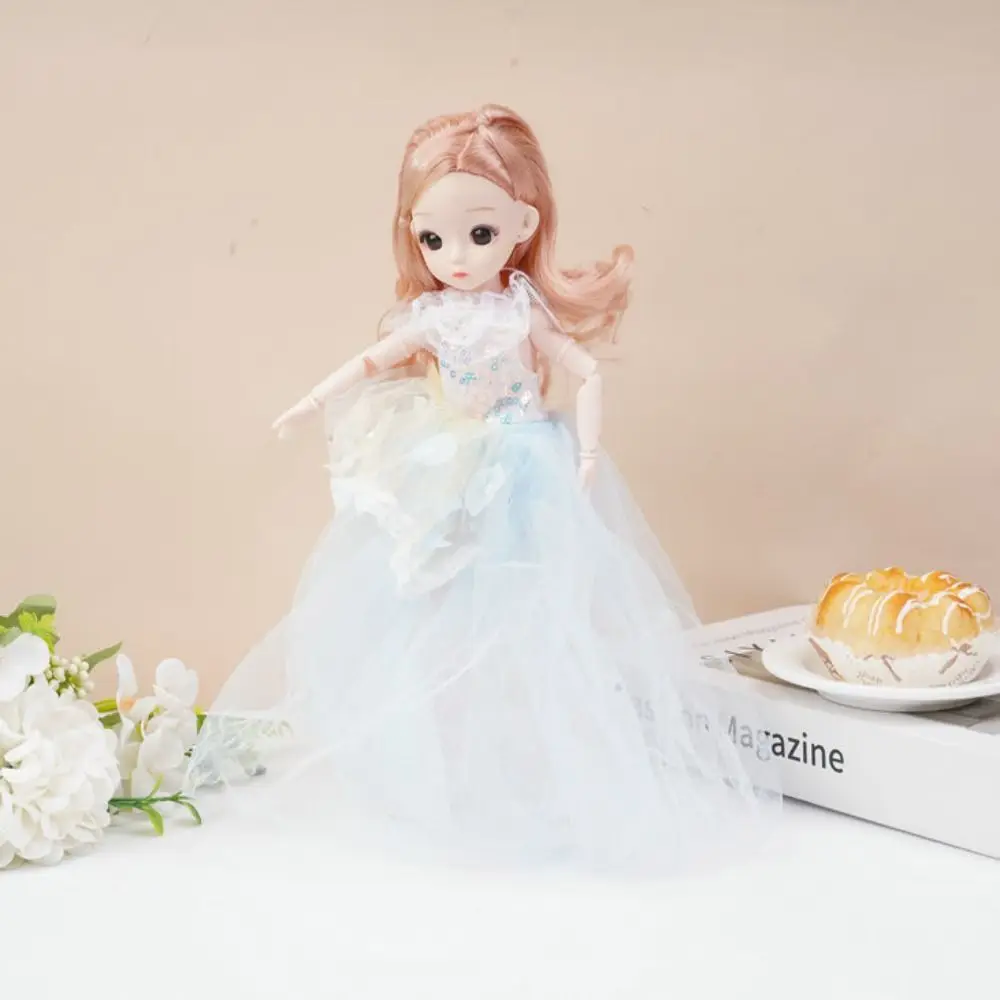 Attractive Eyes 30cm with Clothes Long Hair Ball Jointed Princess Dress Up Anime Elegant Princess Makeup Ball Joint
