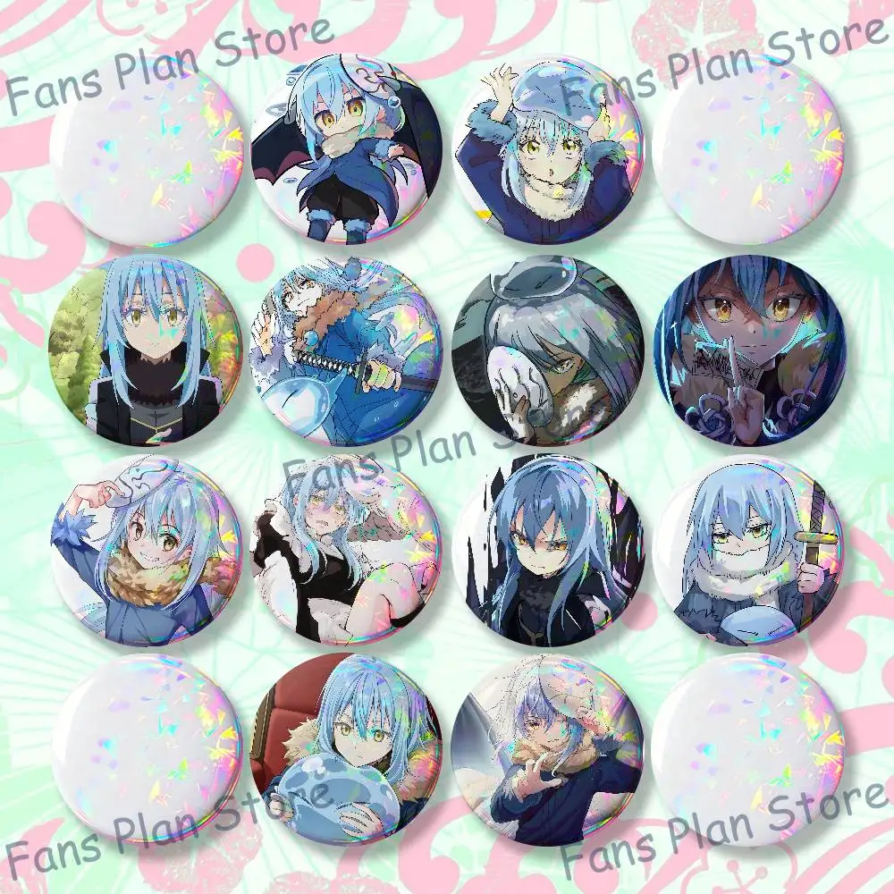 Anime T-Tempest Rimuru Brooches For Backpack Accessories 25mm,32mm,48mm,58mm,75mm Round Enamel Pins Cartoon Badge