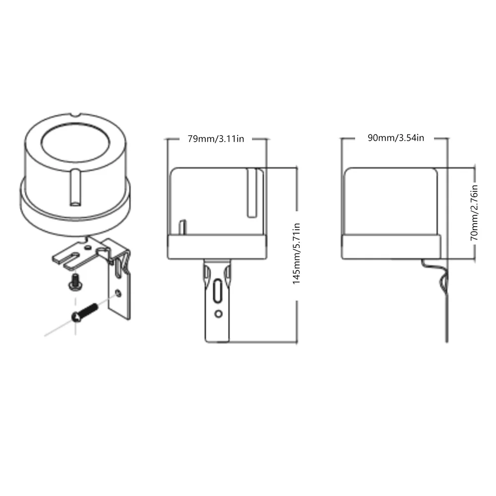 AC220-240V 25A 5-100LUX Adjustable Light Control Sensor Automatic Photocell Switch for Lamps Rainproof Outdoor Sensor Switch