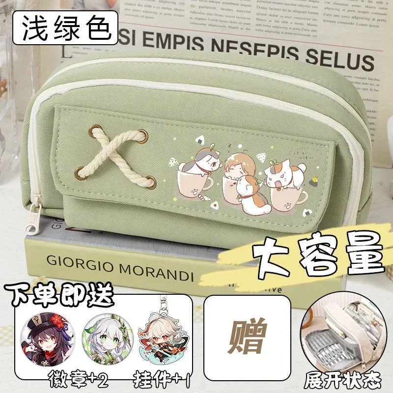 

Черный, белый, синий, зеленый, книга друзей Нацуме, Нацуме Яджинчо, сумка-карандаш в стиле аниме, детский пенал, школьные принадлежности