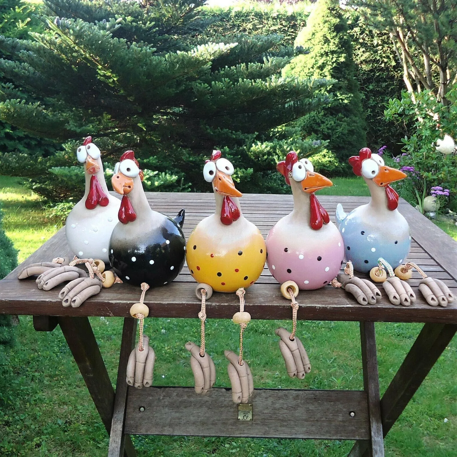 

Funny Chicken Fence Decor Resin Statues Home Garden Farm Yard Decorations Chicken Hen Sculpture Art Craft Courtyard Ornaments