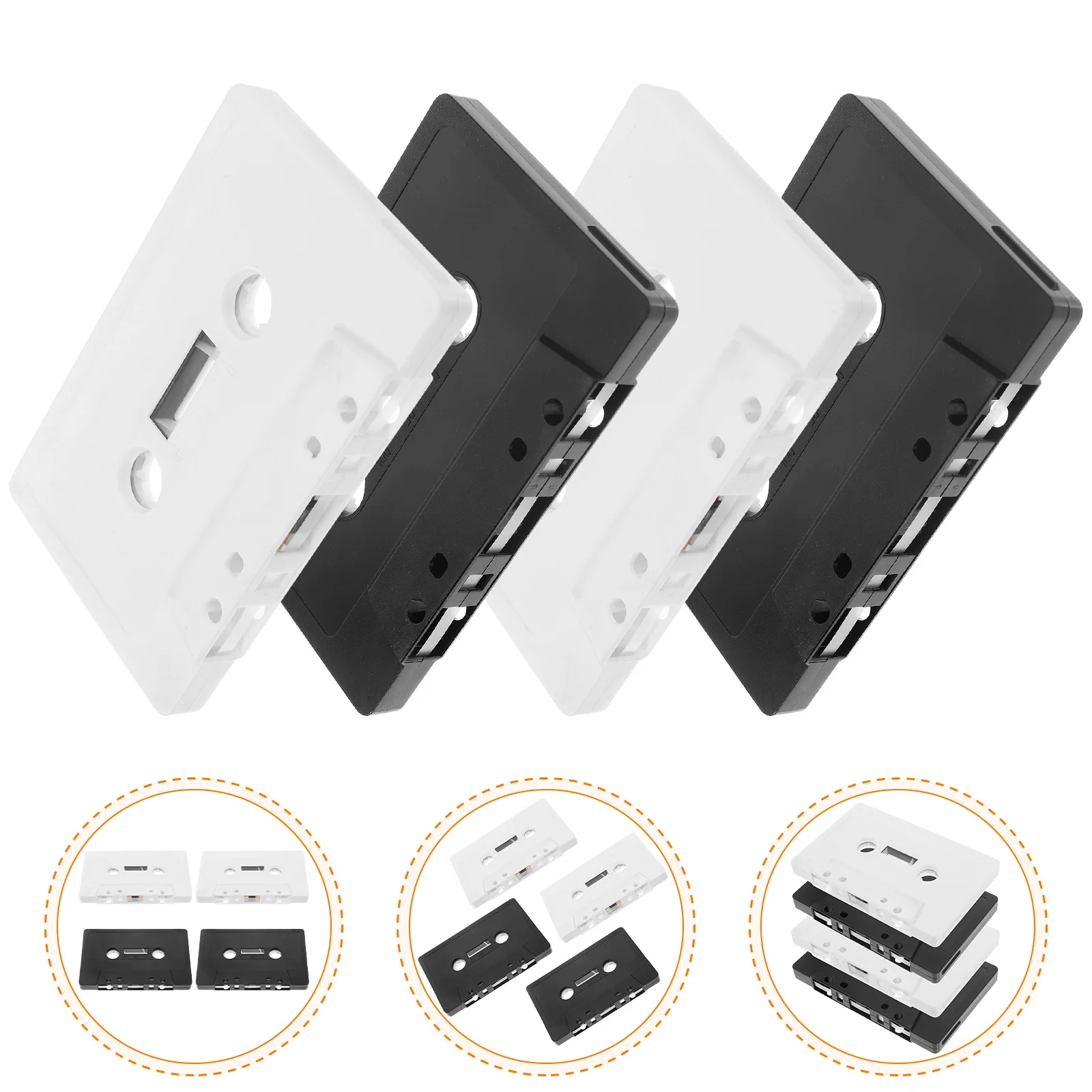 

4Pcs Blank Cassette Tape Classic Color DIY Retro Cassette Wall Decor Vintage Party Decoration Accessories DIY Audio Tape