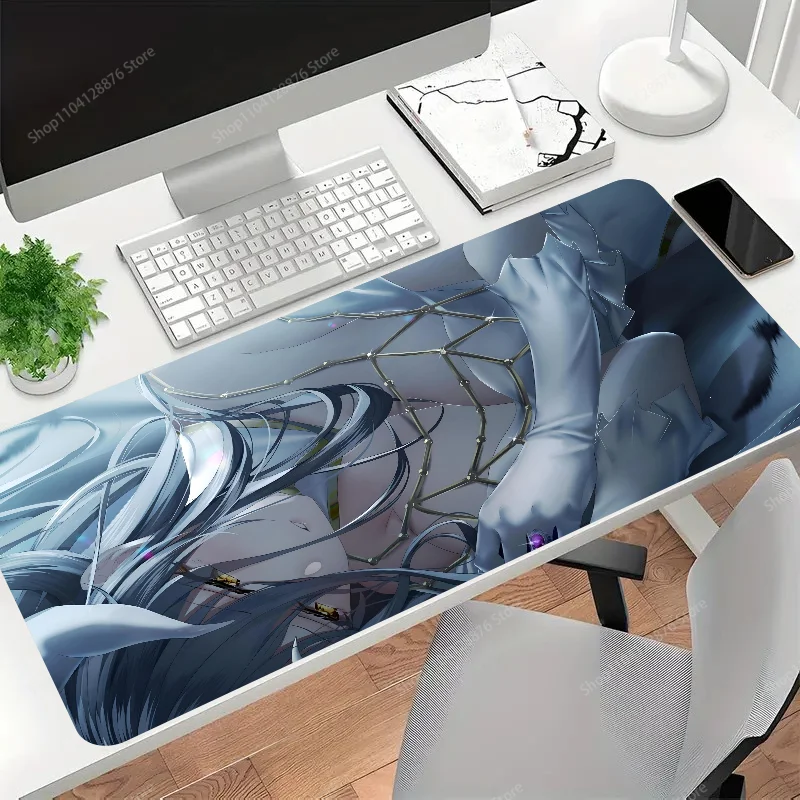 1pc hot sexy girl  Albedo Mousepad Non-slip Mouse Pad Suitable For Office Computers Laptops E-sports Game Desk Mats XXL Keyboard