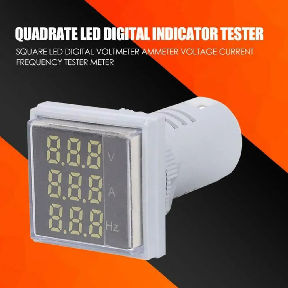 LED Digital Display Transformer Voltmeter Ammeter Voltage Tester Current Frequency Tester Meter AC 60-500V Alternating Current