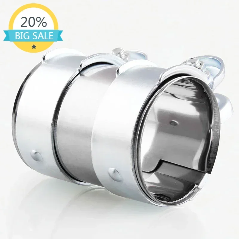 

Inlet 50mm/60MM/65MM/76MM Stainless Steel Exhaust Clamp Exhaust Tube Pipe Connector Joiner Sleeve Clamp Adjustable Tip Kit Tool