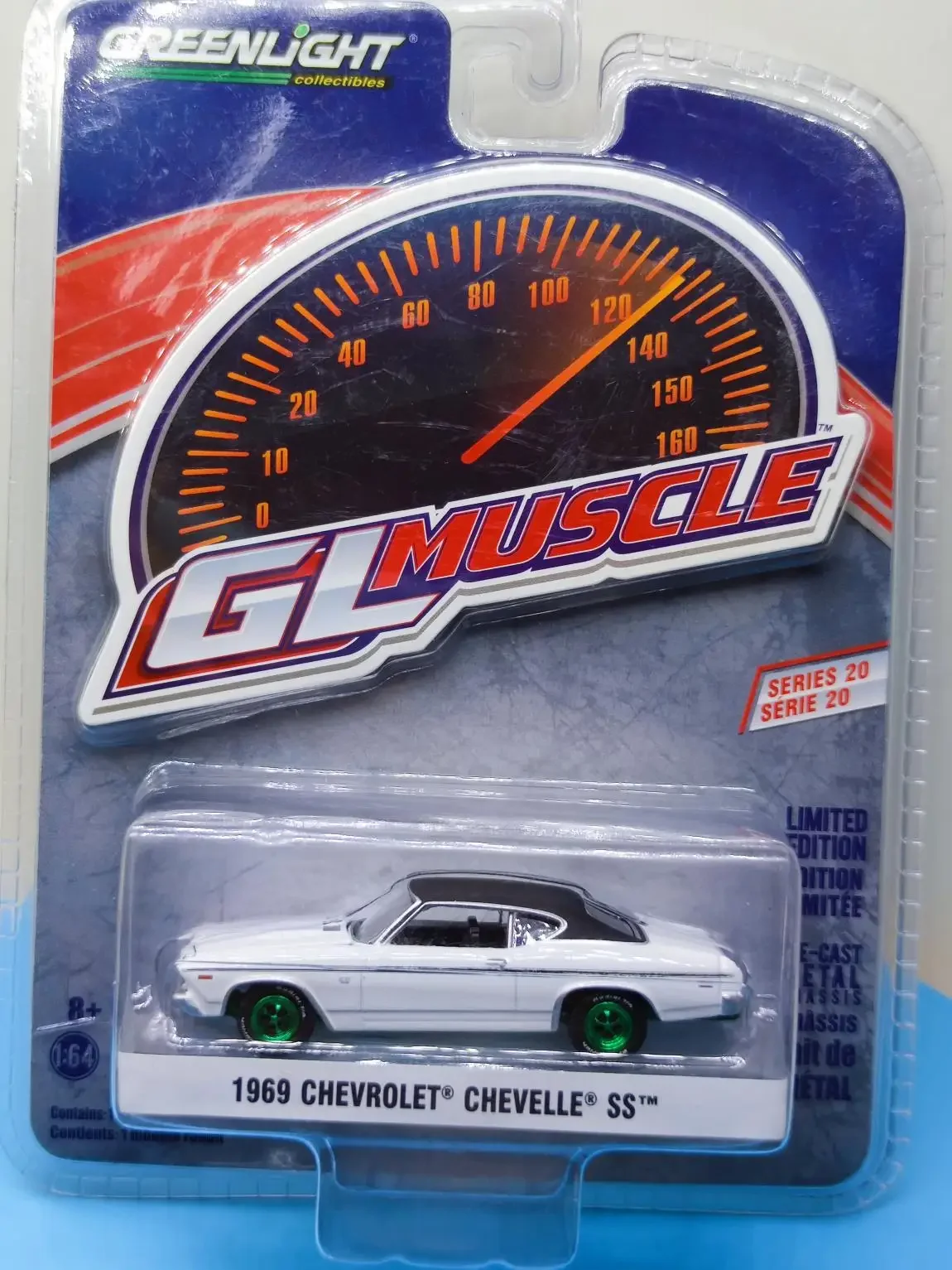 1: 64 1969 Chevrolet CHEVELLE SS Green Edition  Diecast Metal Alloy Model Car Toys For  Gift Collection