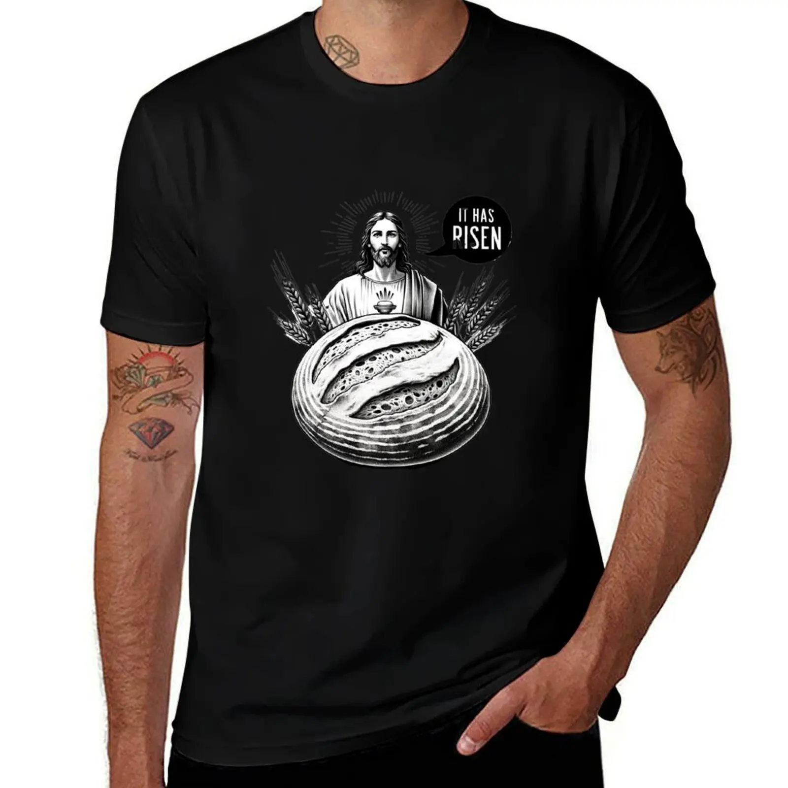 

Sourdough Jesus T-Shirt valentines boutique clothes oversizeds anime t shirts mens cotton t shirts