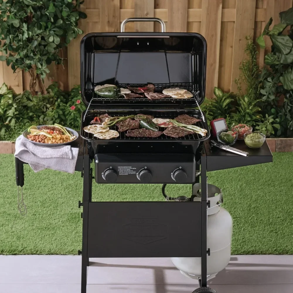 

3-burner Propane Gas Grill, Porcelain Enameled Steel Grill