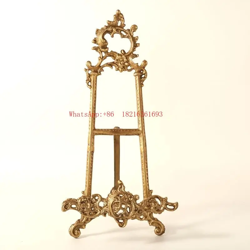 Light luxury classic decoration frame bracket, retro nostalgic carving display board bracket