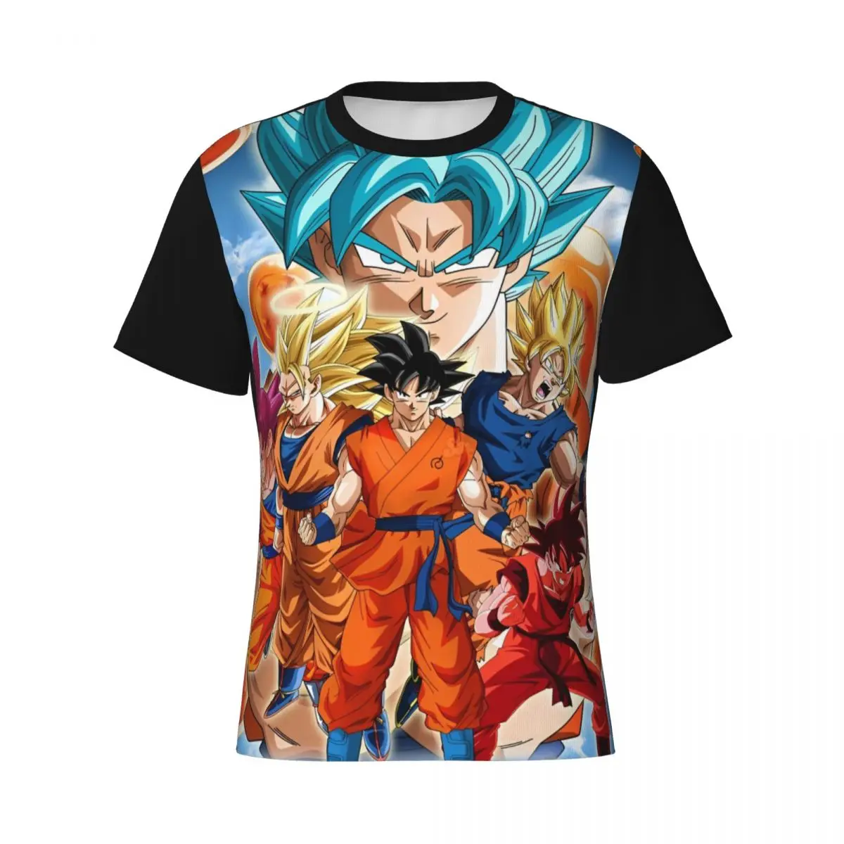 Camisetas masculinas e femininas Dragon Ball, camiseta de poliéster incrível, manga curta, super saiyan, gola redonda, roupas plus size