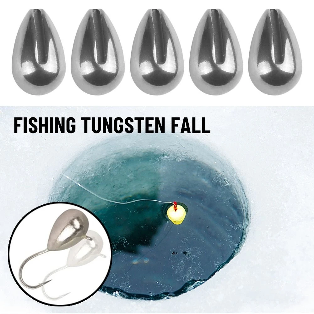 1.3g-21g Fishing Imitate Tungsten Fall Tear Drop Shot Weights Tungsten Sinker Additional Weight Quick Release Casting