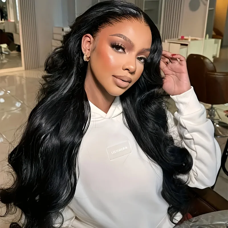 

Mossily Glueless Brazilian 13x6 13x4 200 250 Density Body Wave Wig Lace Front 30 40 Inch Human Hair Pre Plucked HD Lace Frontal