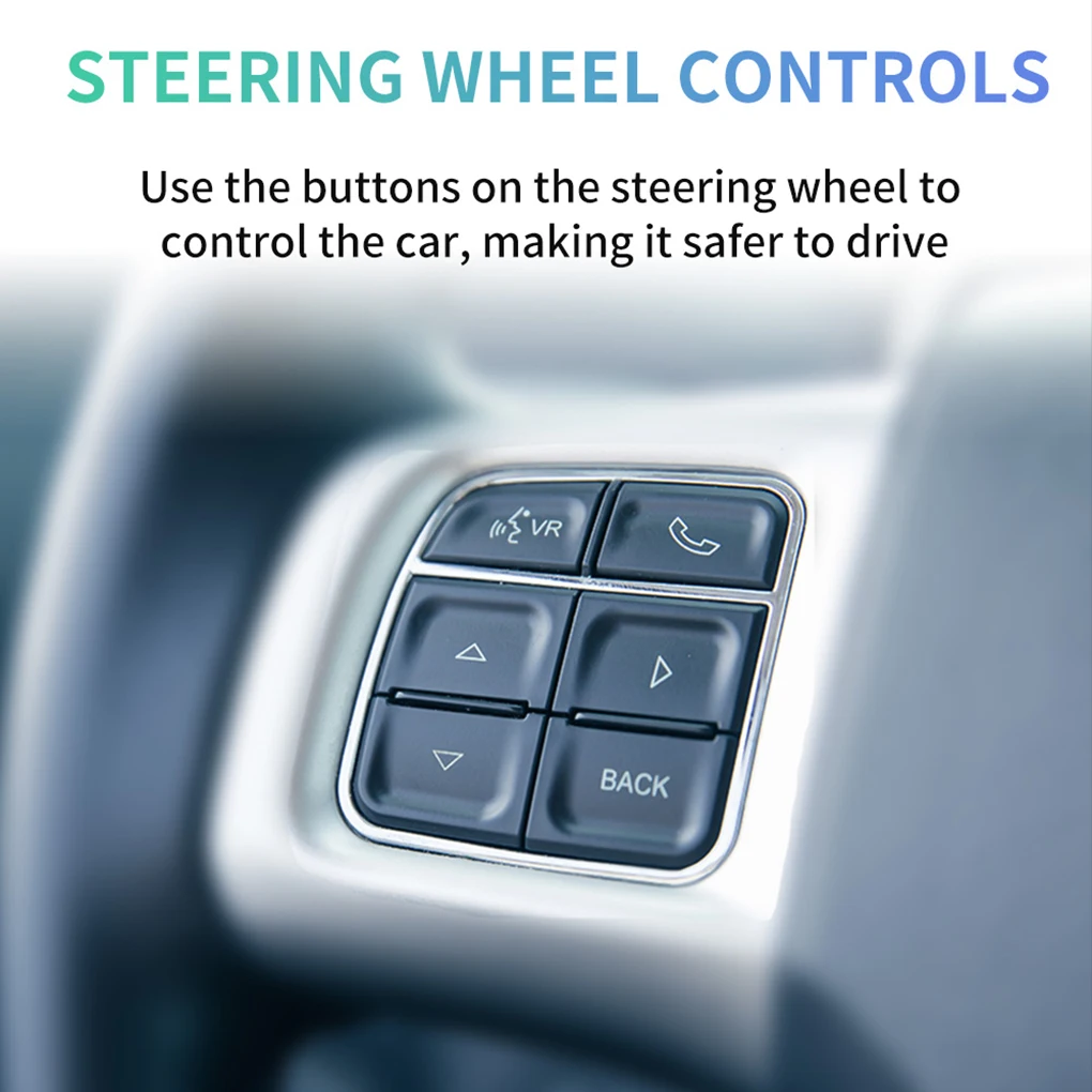 Black Cutting-Edge Car Radio With Steering Wheel Learning Built-in G-PS Receiver DAB Built-in WI-FI 2+32G