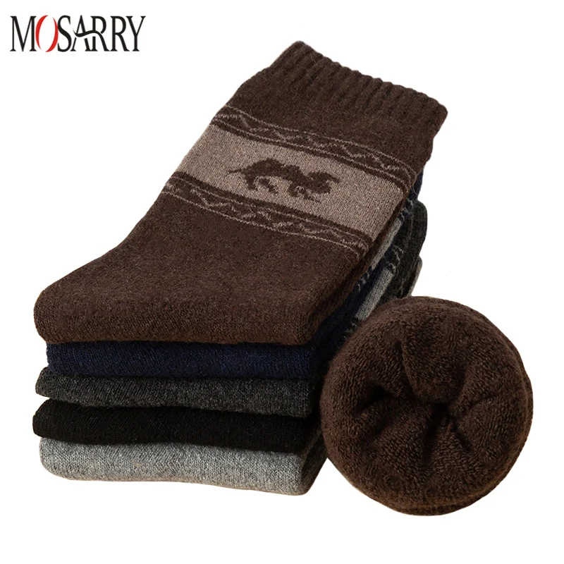 

Winter Men Socks Keep Warm Thicken Contain Rabbit Fur Soft Essential Comfortable High Quality Male Socks
