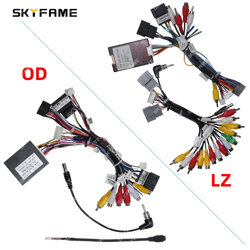 

SKYFAME Car 16pin Wiring Harness Adapter Canbus Box Decoder Android Power Cable For Cadillac Escalade SLS Seville