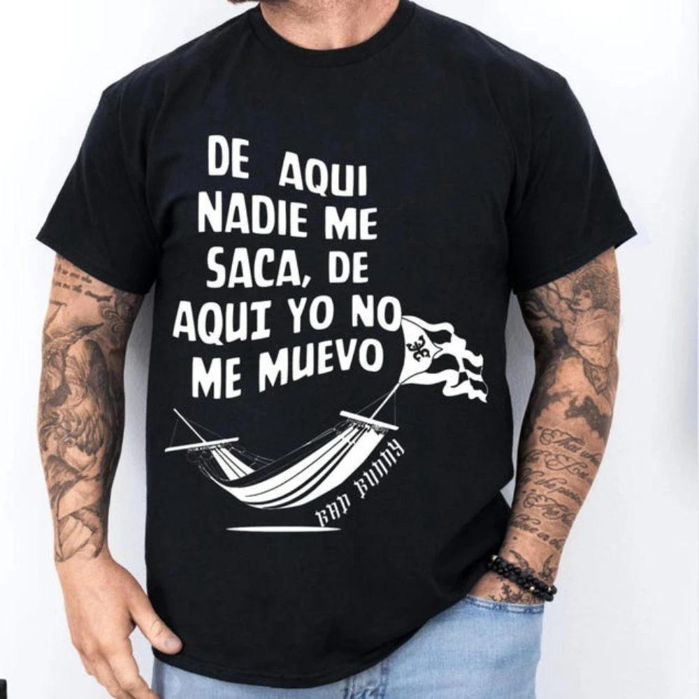 تي شيرت جرافيك Bad Bunny Debi Tirar Mas Fotos تي شيرت نسائي صيفي أنيق غير رسمي من القطن جرافيك تي شيرت ملابس الشارع الشهير تي شيرت