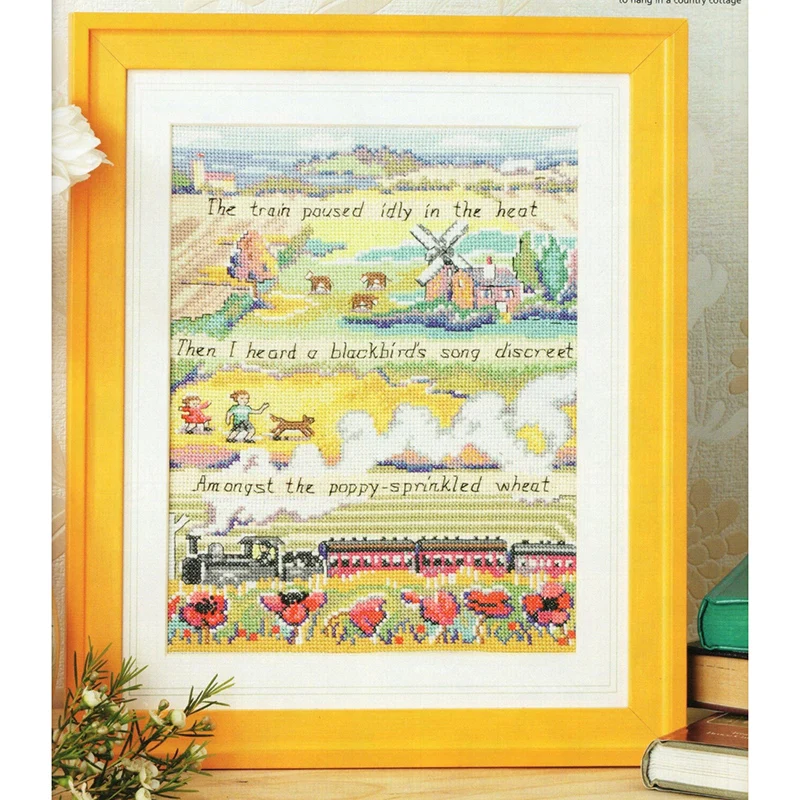 

ZZS016 Sheringham Train Countryside Portrait DIY stich Craft Embroidery CountedCross Stitch Packages Cross Stitching Kits Paint